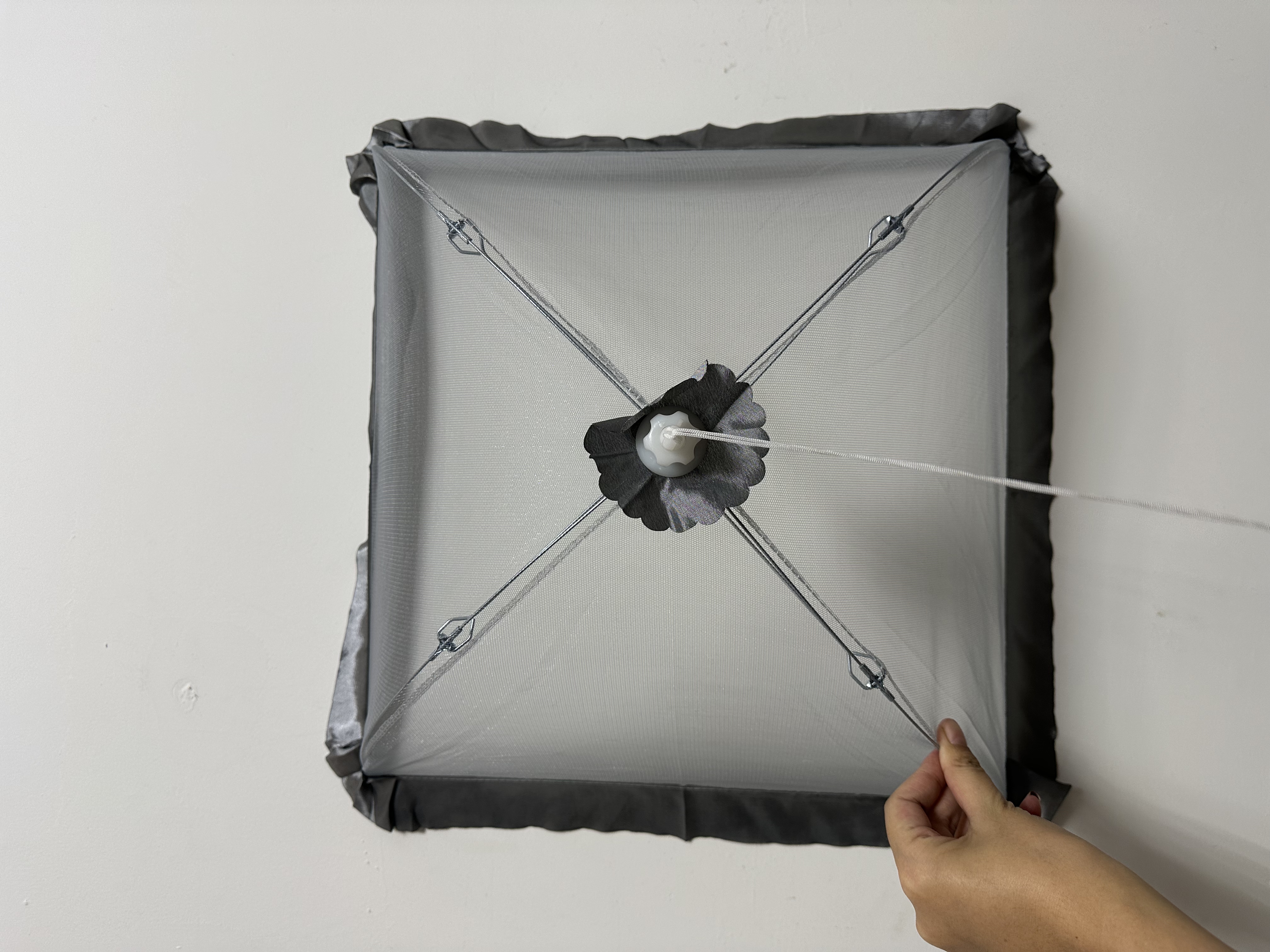 高品质45cm方形菜罩可折叠灰色