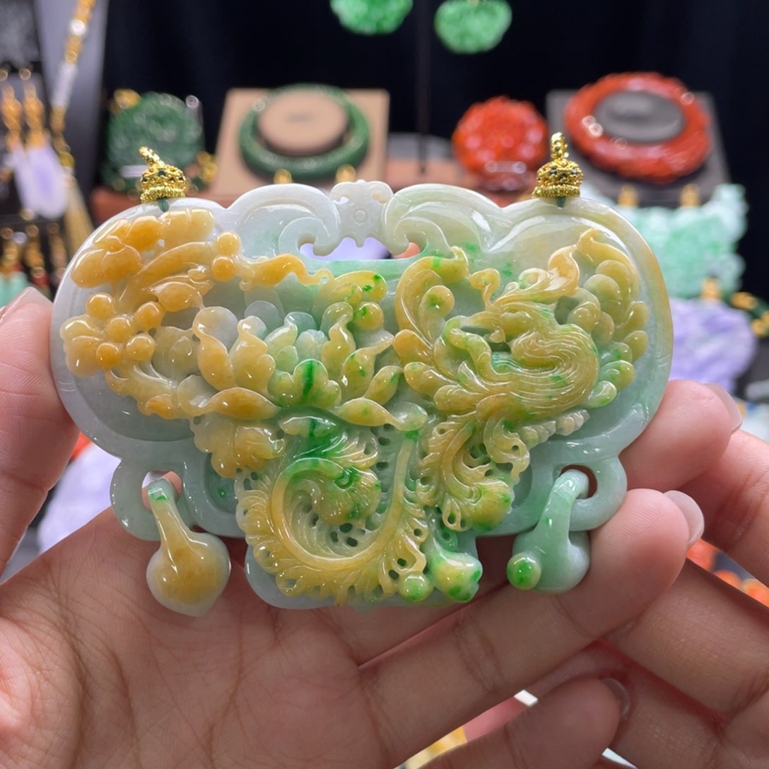 翡翠颈饰未镶嵌代编织