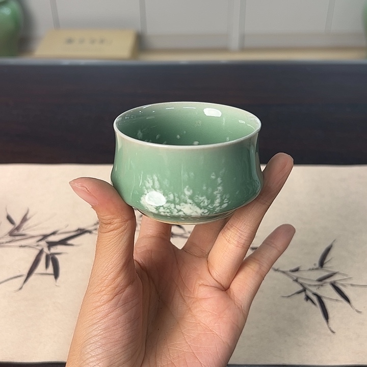 龙泉云间青瓷小米茶器