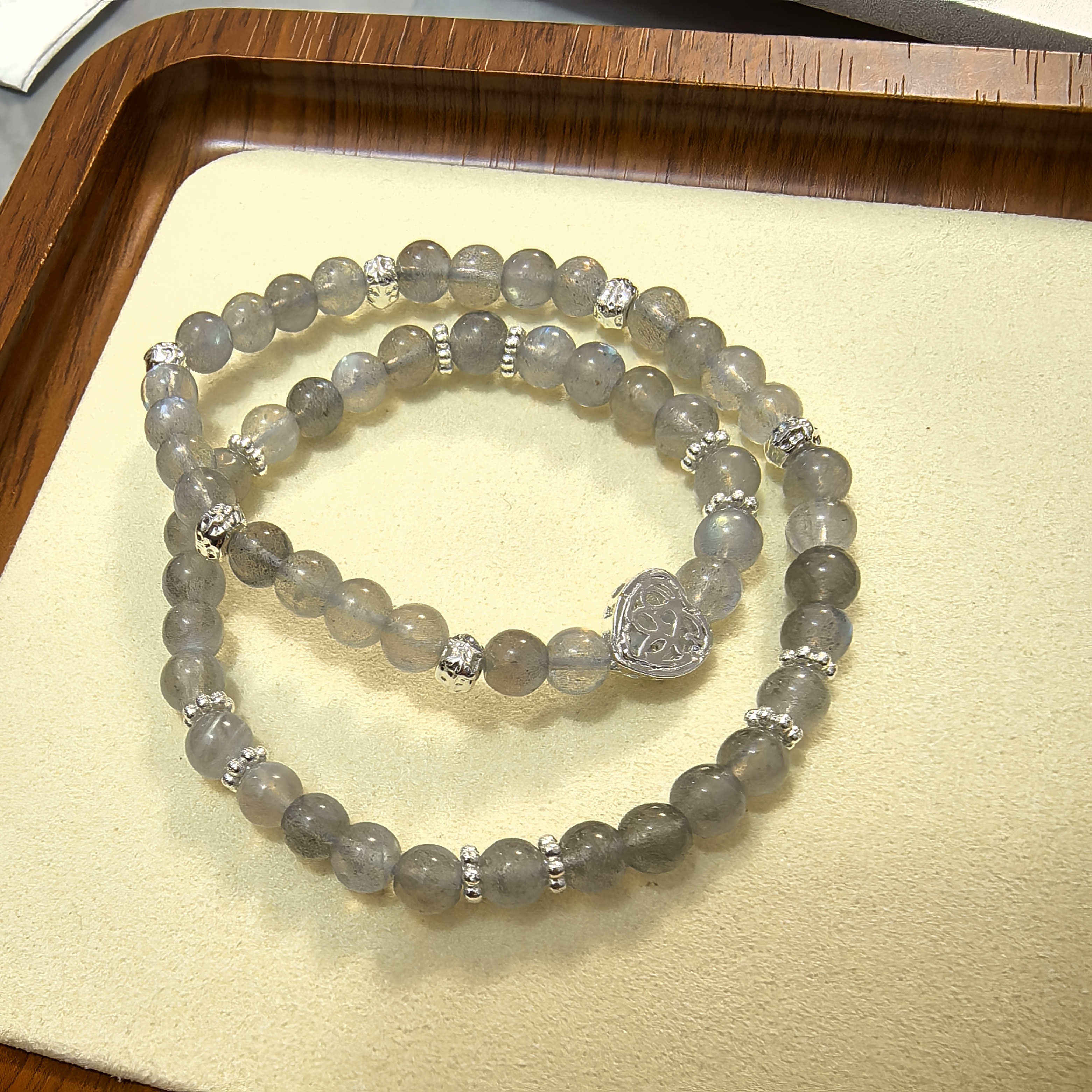 天然原创月光石多圈手链