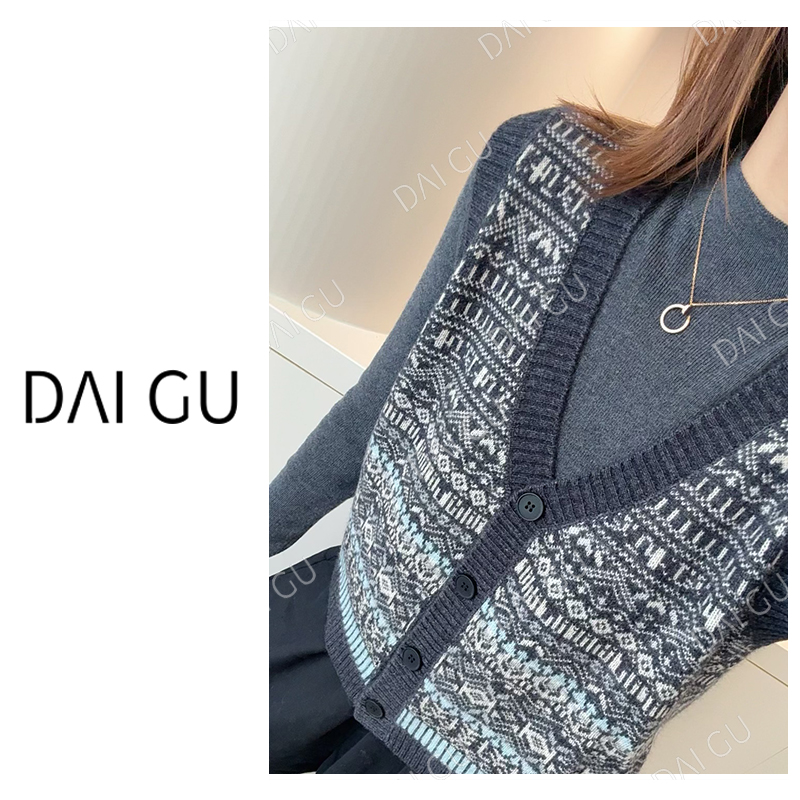 【蓝迹】羊绒马甲背心高级感毛衣开衫B3202