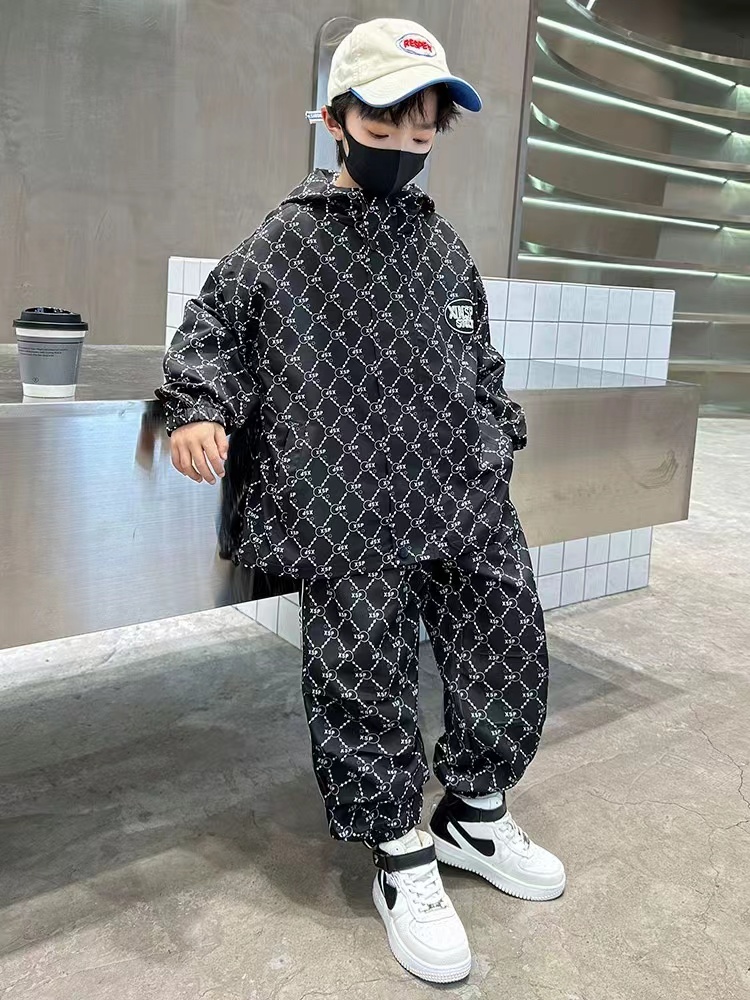 【黑爸爸童装】冲锋衣男童韩版帅气夹克15号