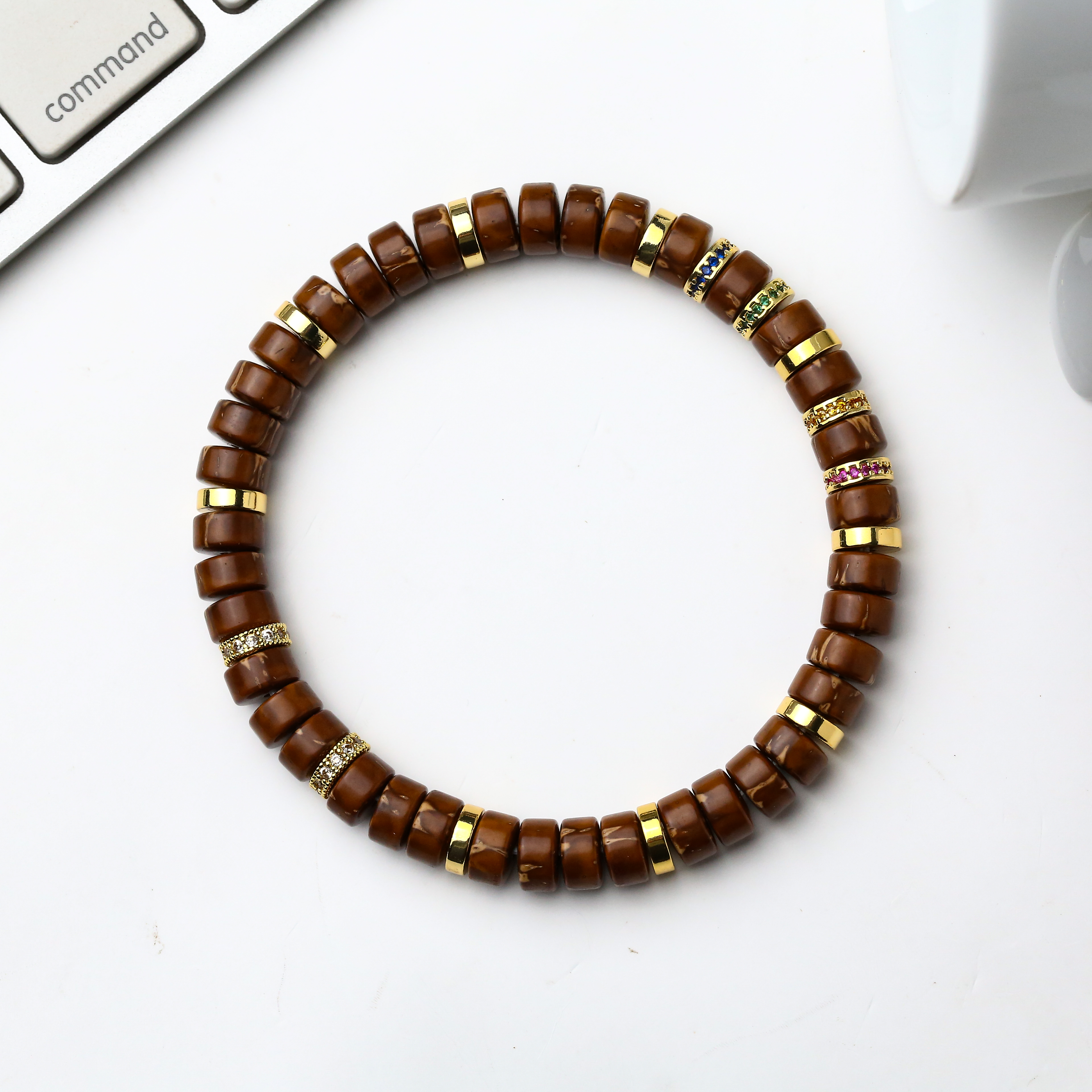 百顺文玩 紫金鼠-熊猫四原色-国风轻奢熊猫紫金鼠搭配款手串