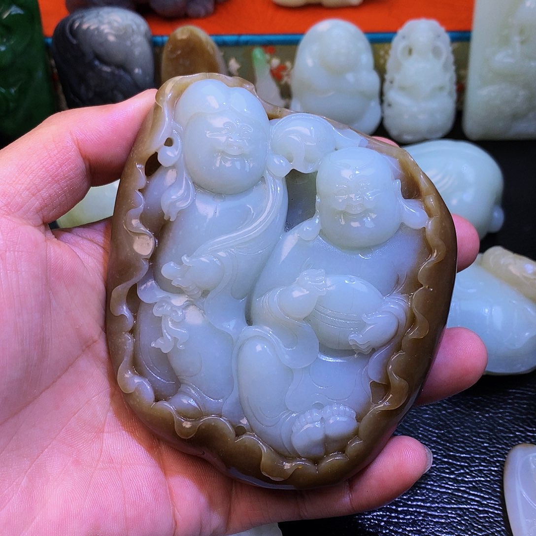 和田玉未镶嵌摆件