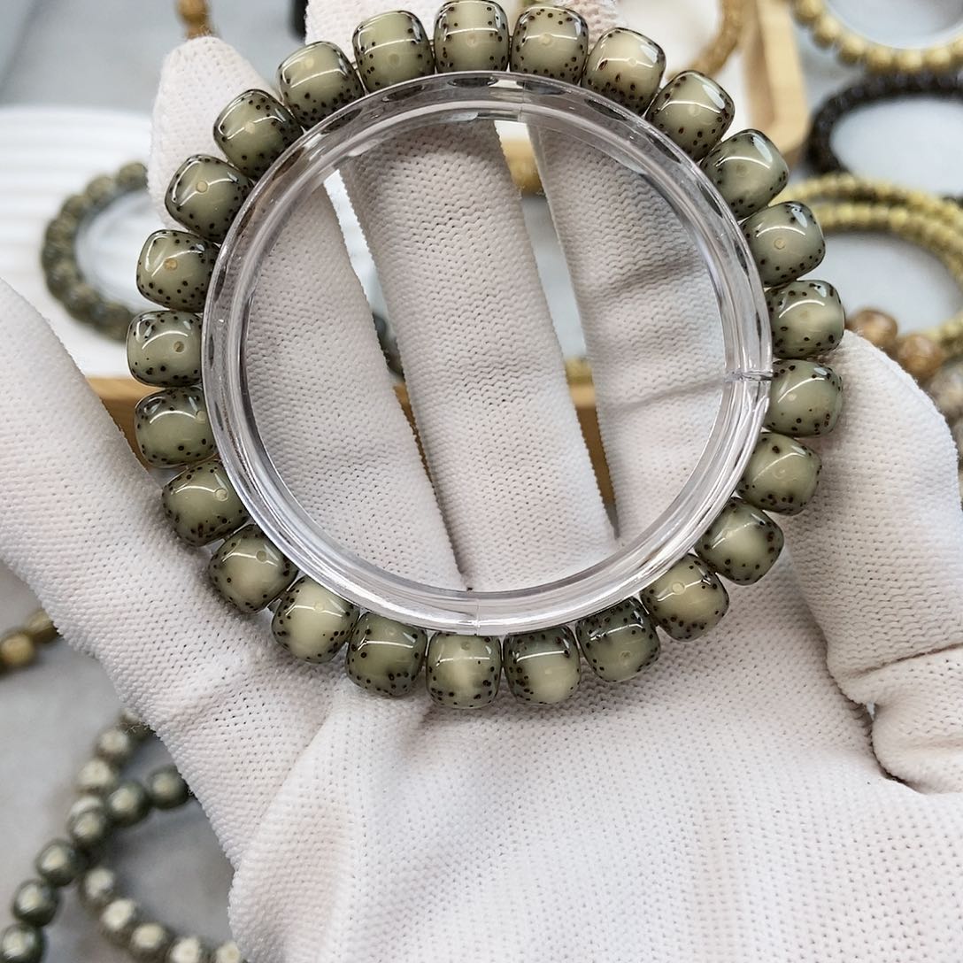 星月菩提手串9绿冰贯穿