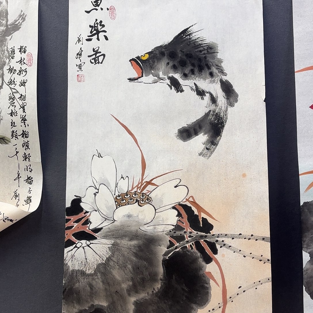 用***4国画刘峰三尺花鸟艺