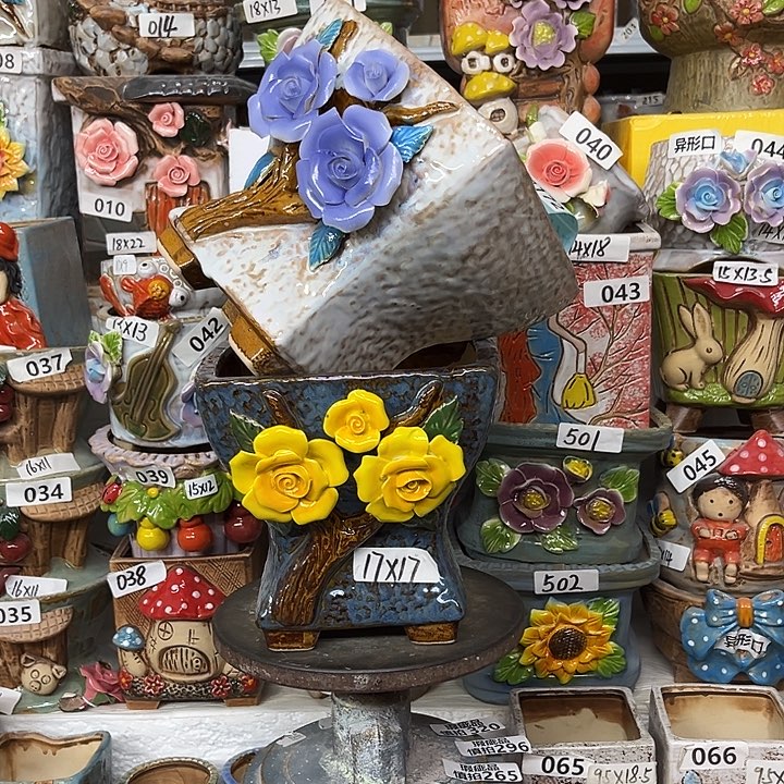 粗陶材质多肉花盆