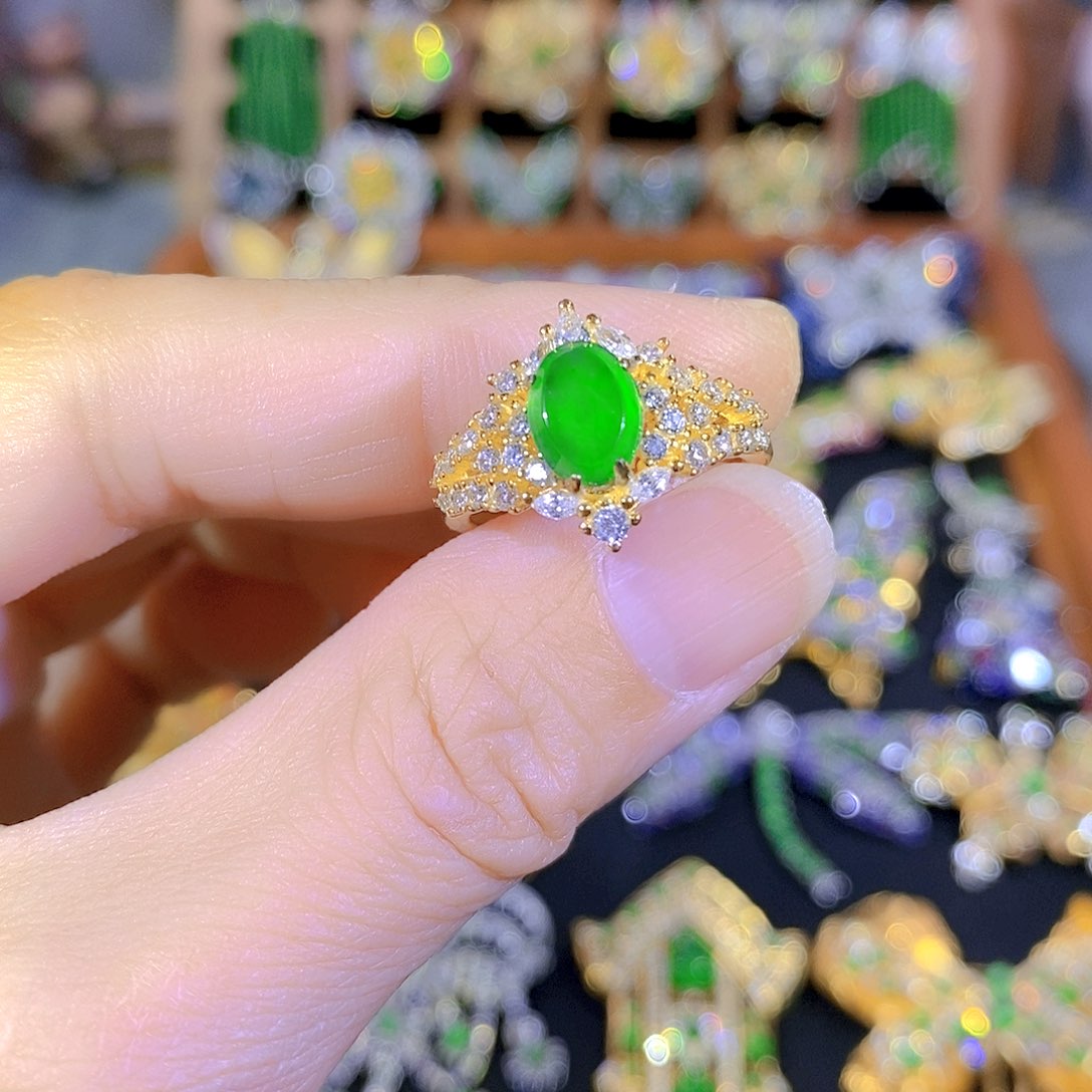 吊坠(不含链)银S925镶嵌翡翠