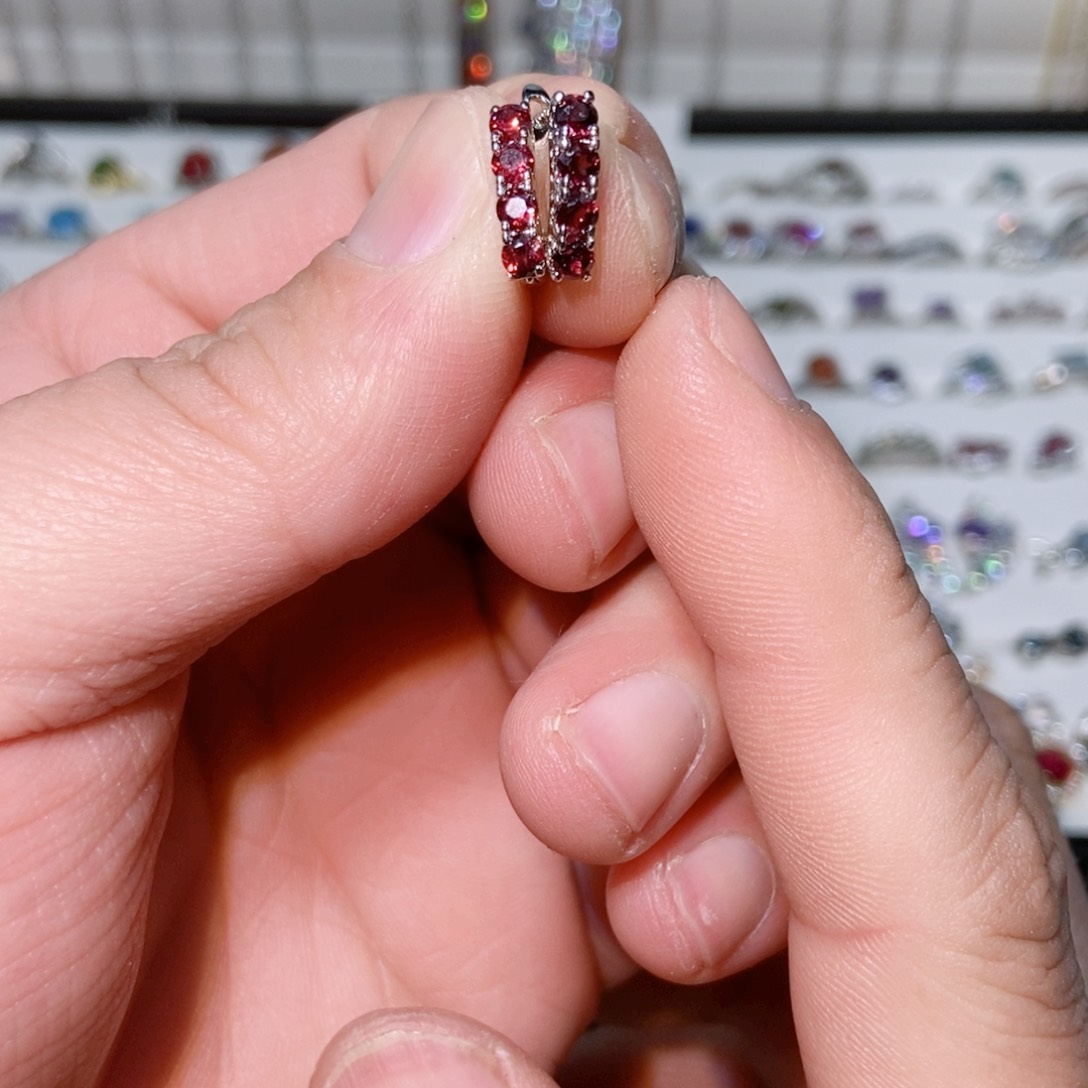 绿水晶戒指银S925镶嵌