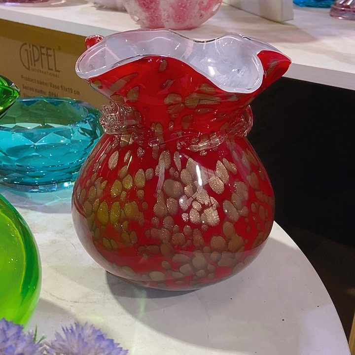 琉璃琉璃花瓶高20口8