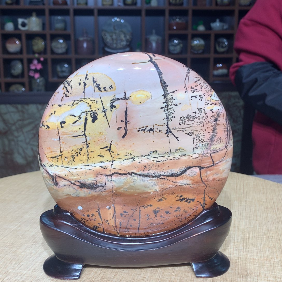 紫砂广西国画石，收藏观赏