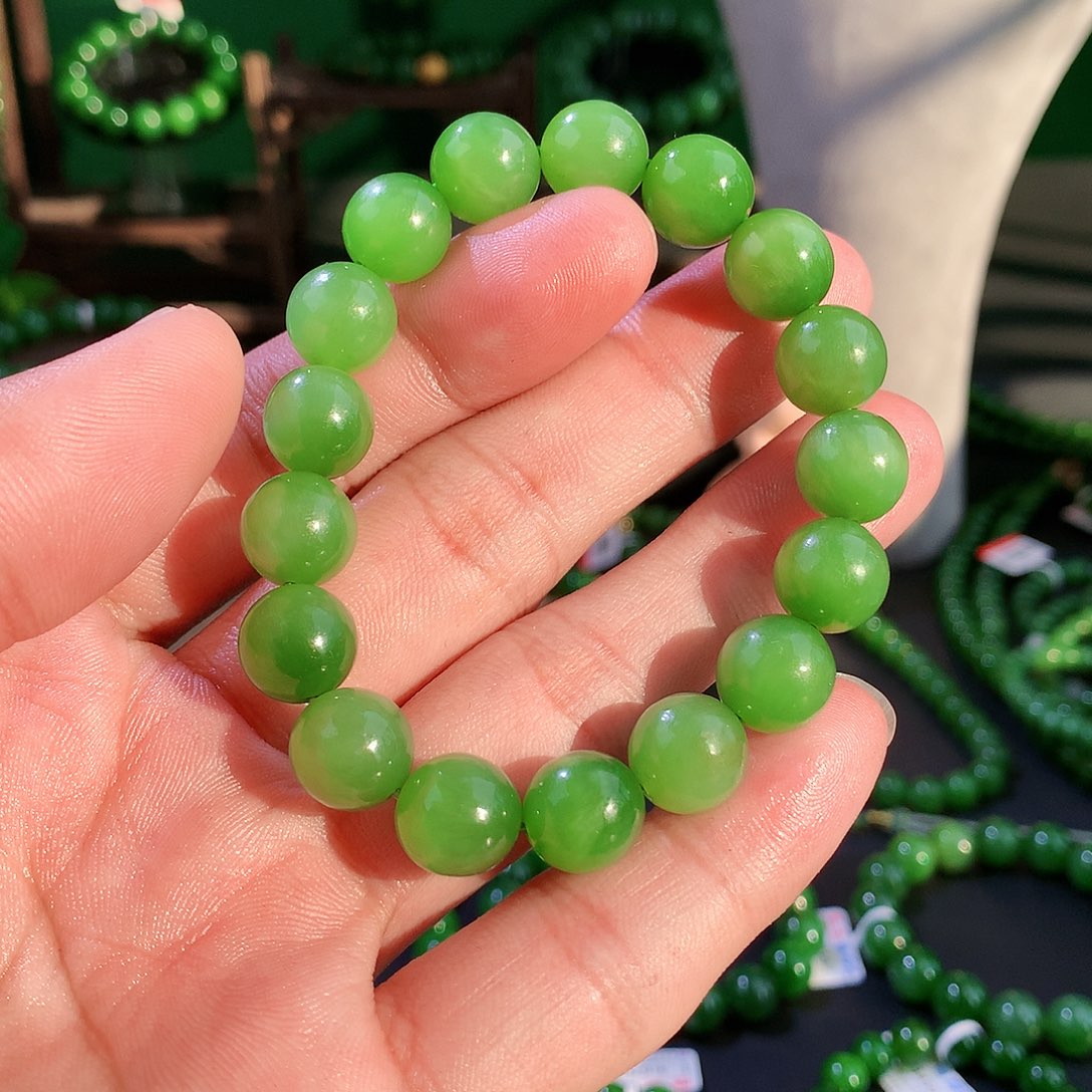 和田玉（碧玉）手链未镶嵌