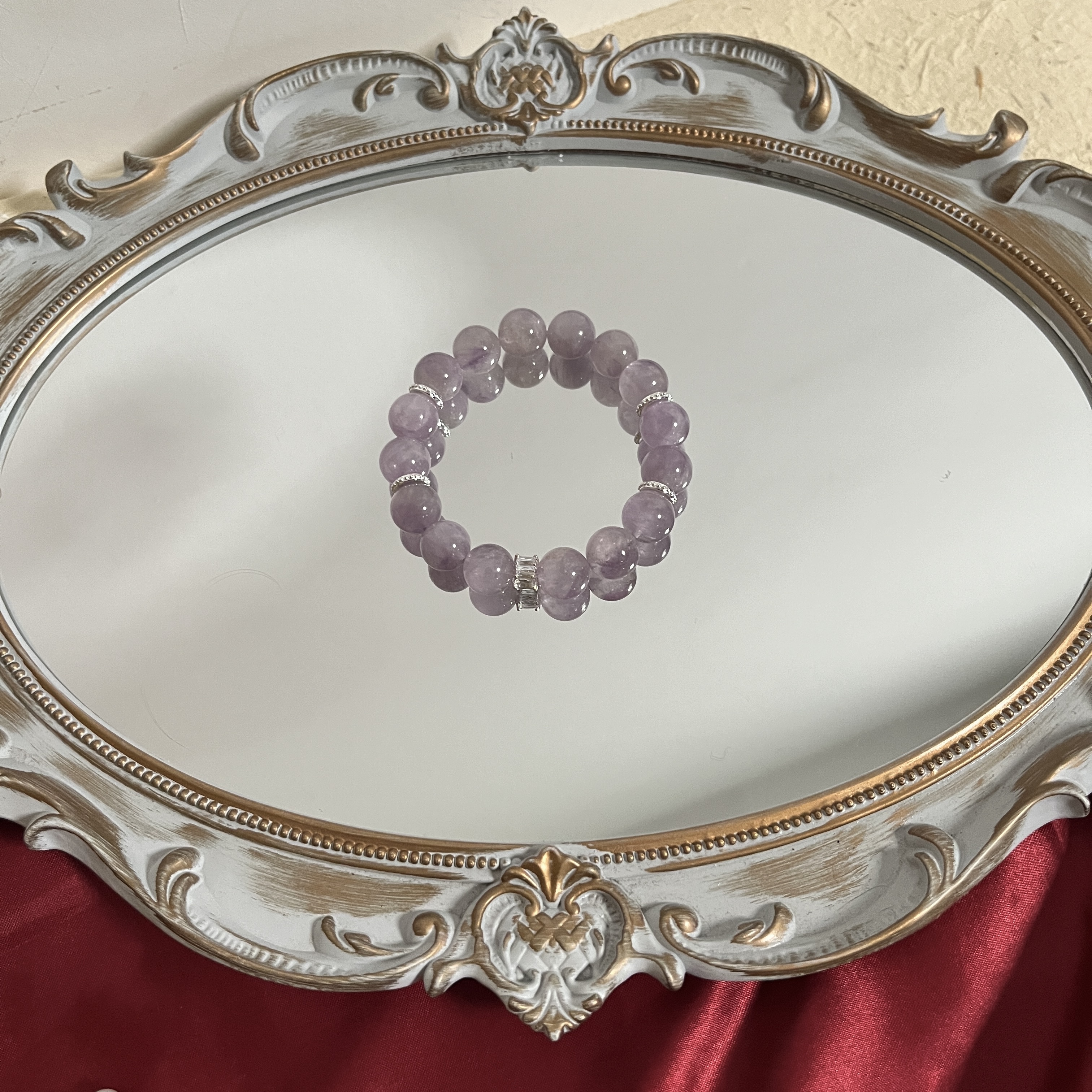 （福利款）天然紫兔毛紫水晶DIY手串 DIY 350