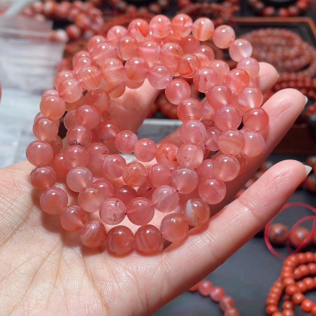 南红玛瑙手链未镶嵌