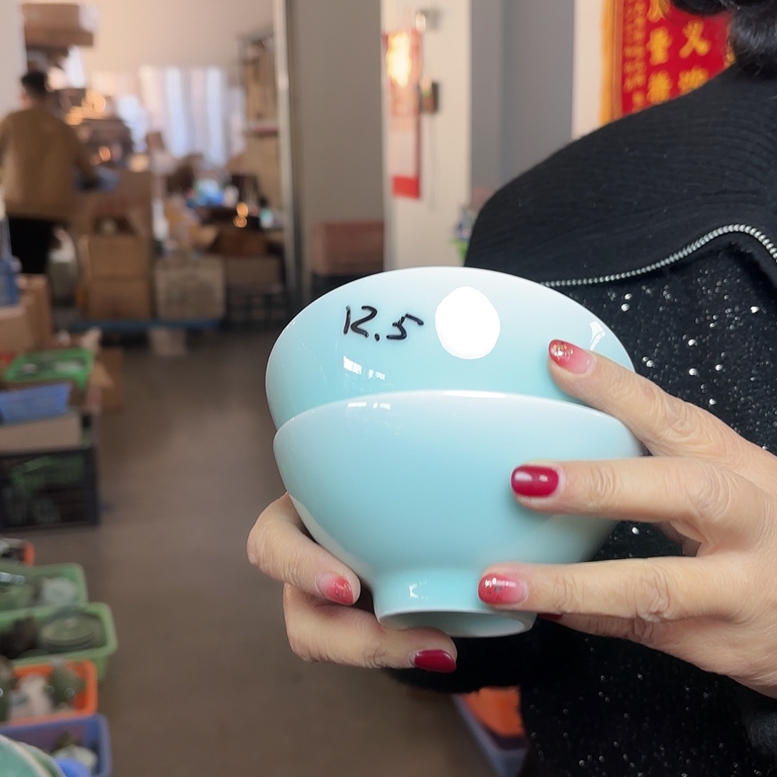 龙泉云间青瓷小米茶器