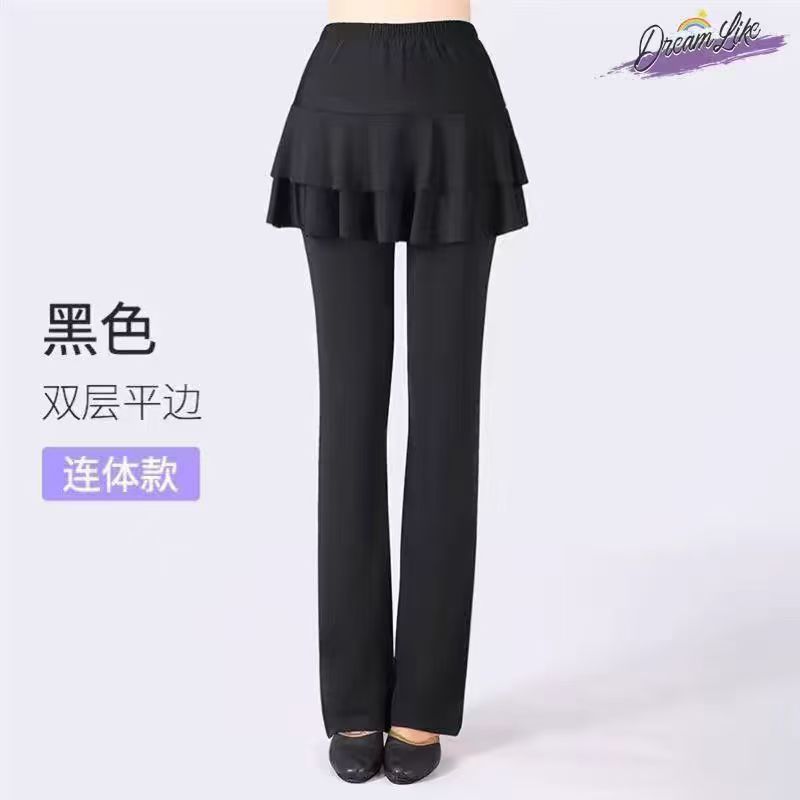 黑色舞蹈练功裤裙