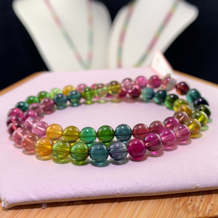 双色碧玺手链未镶嵌