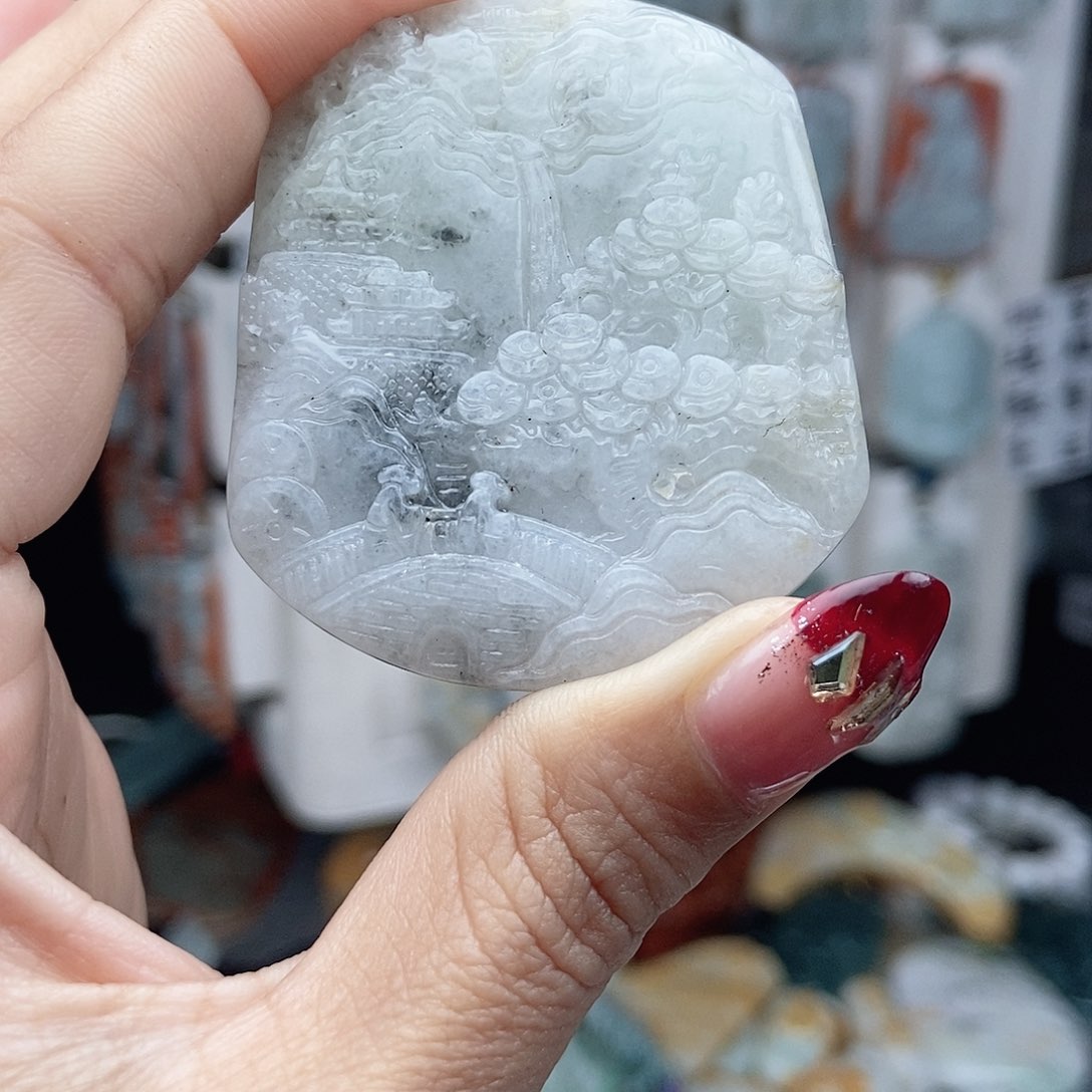 翡翠颈饰14K金镶嵌翡翠