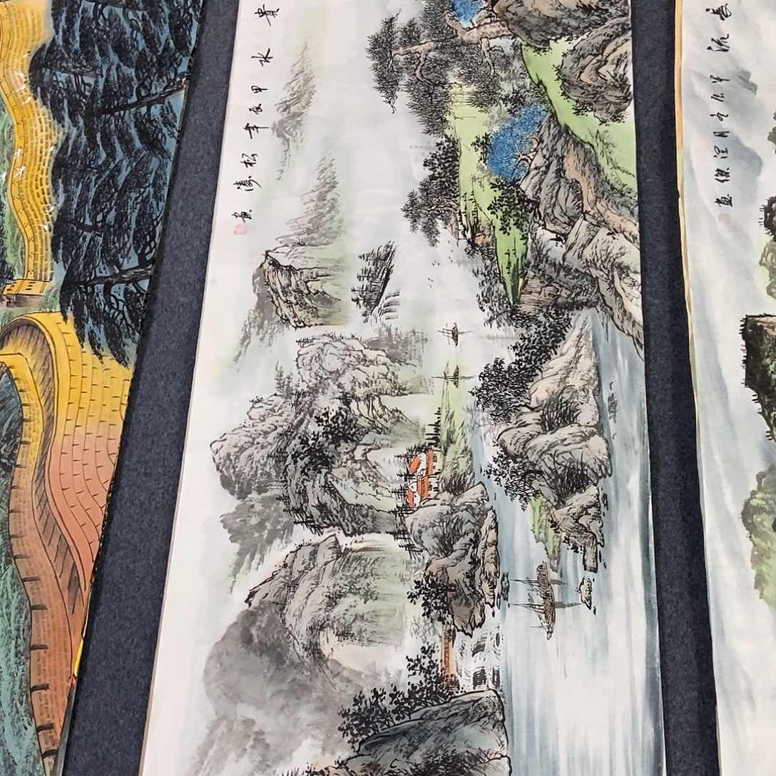 国画小六尺山水一副