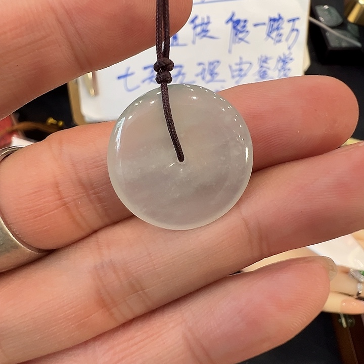 翡翠未镶嵌颈饰翡翠精品平安扣