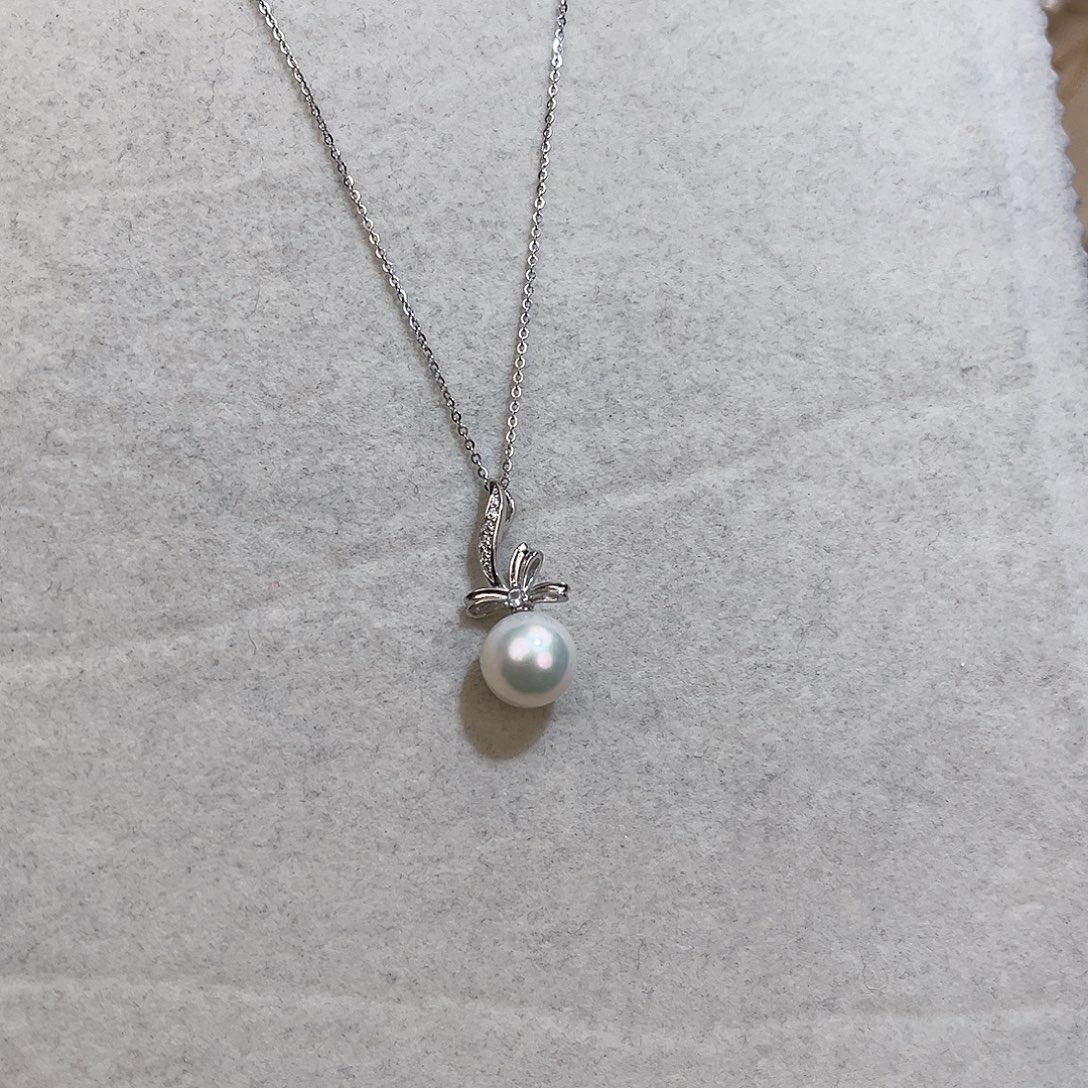 颈饰淡水珍珠银S925镶嵌