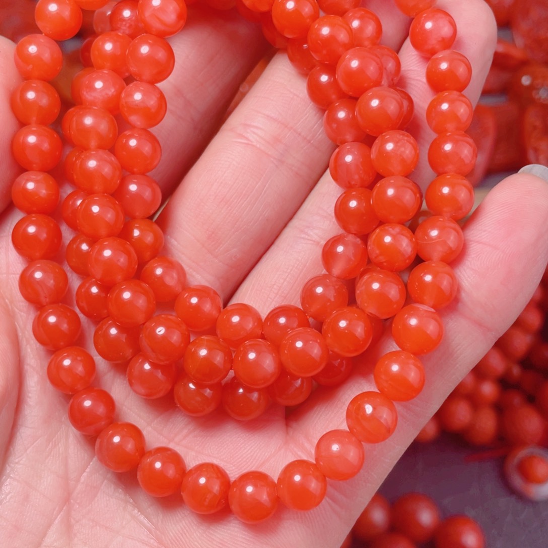 南红玛瑙手链未镶嵌