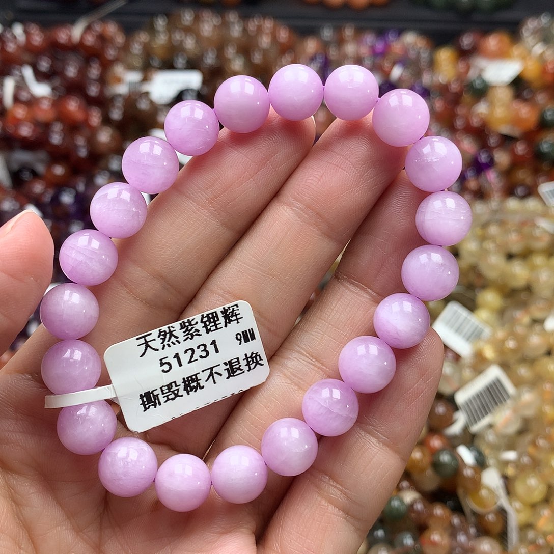 锂辉石手串未镶嵌，，，