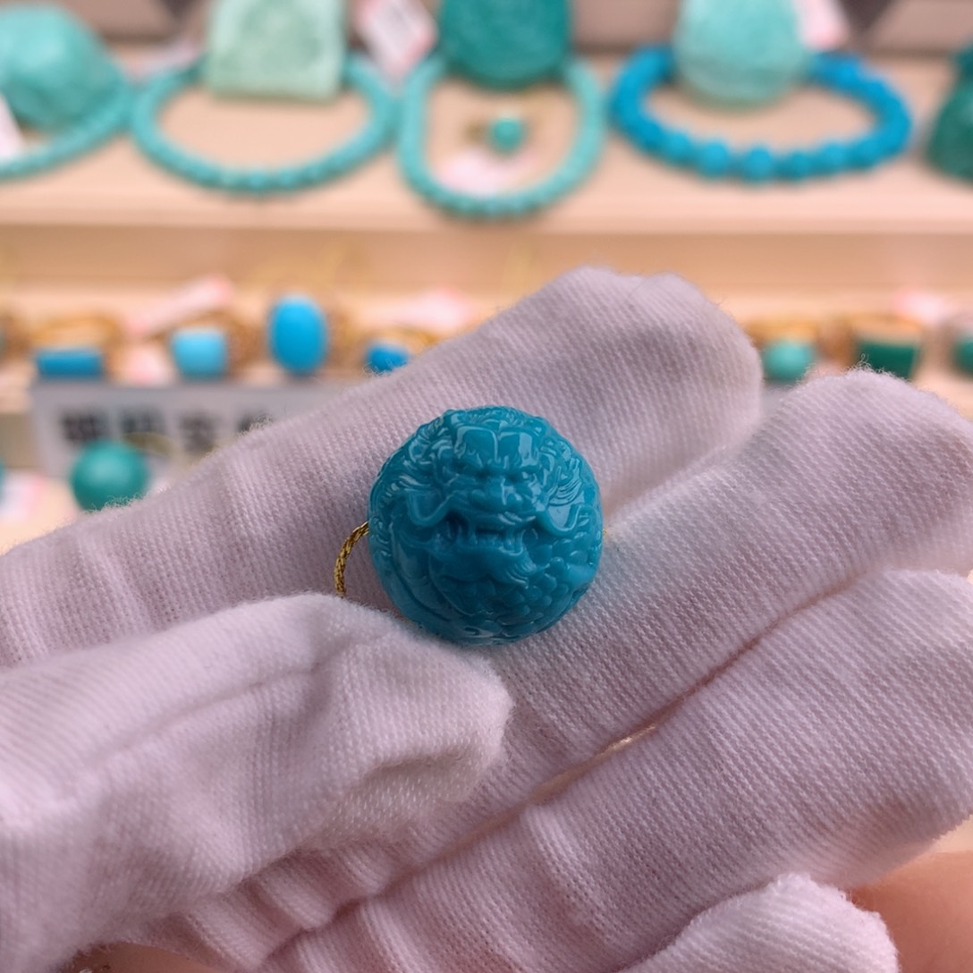 绿松石珠宝奇石未镶嵌16.5mm