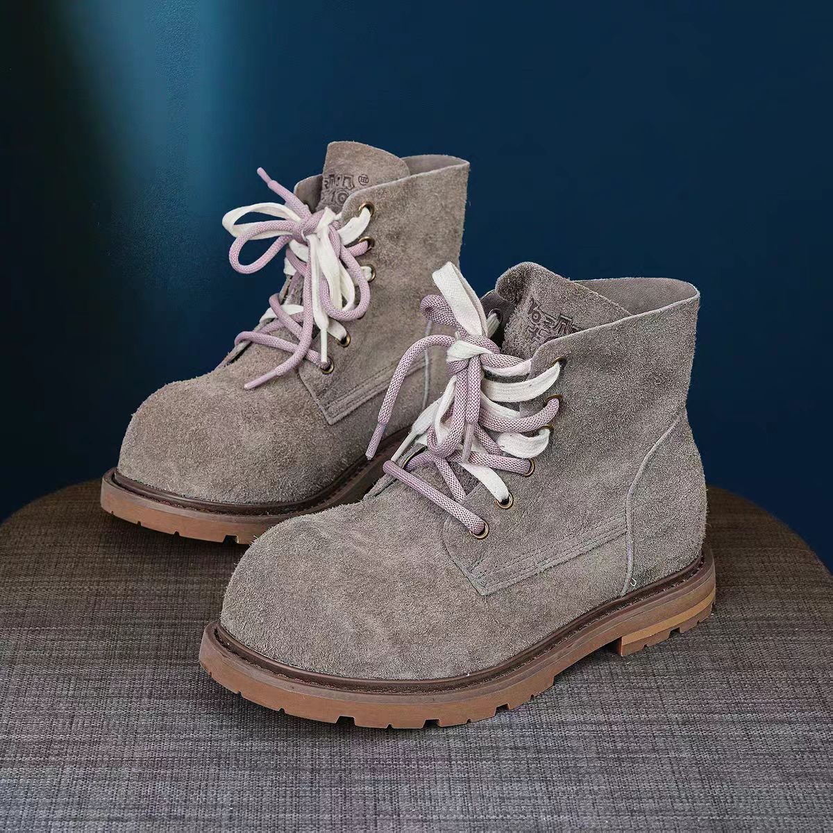 马丁靴女英伦风真皮时尚不过膝透气短靴5F0-1001-3