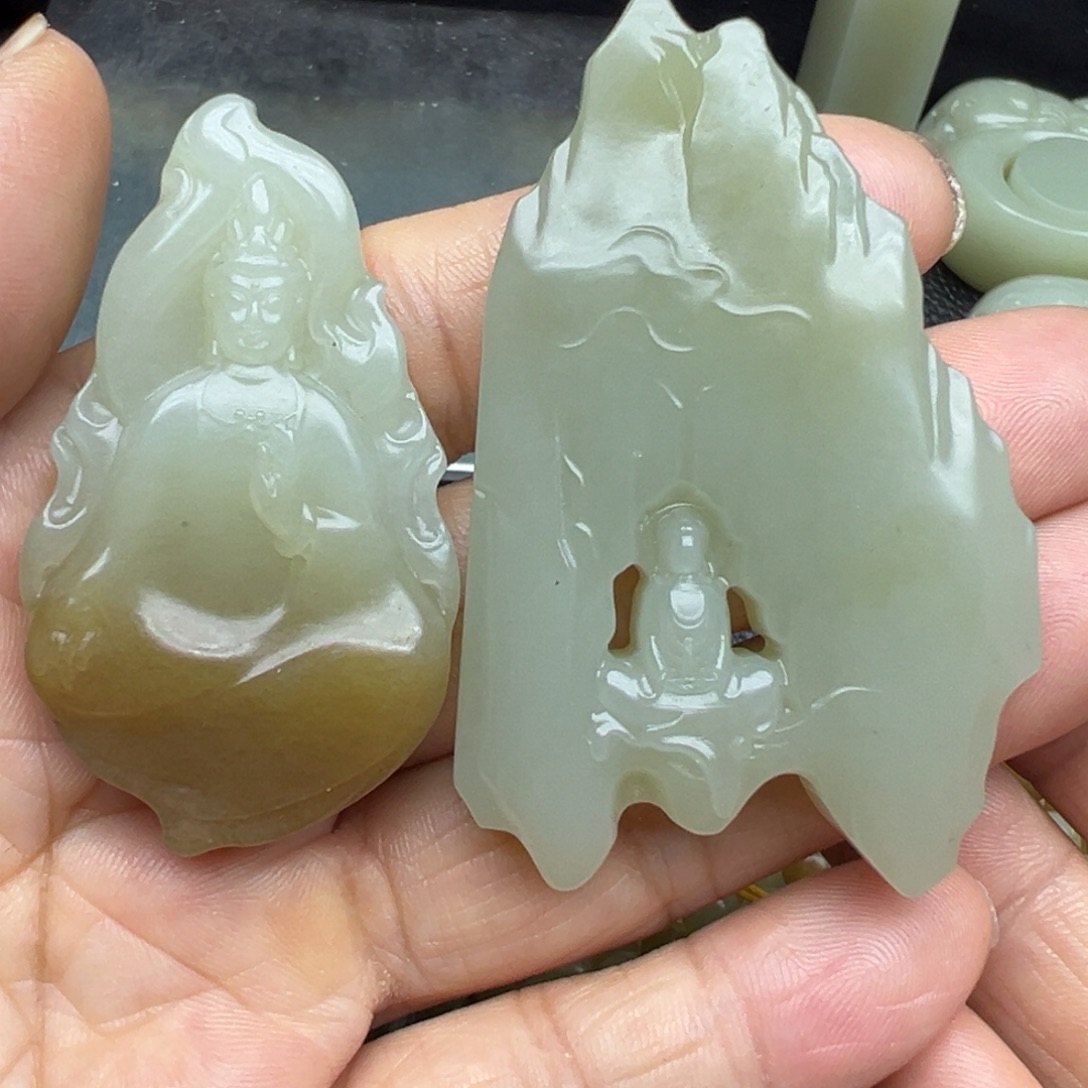 和田玉（糖玉）未镶嵌吊坠(不含链)