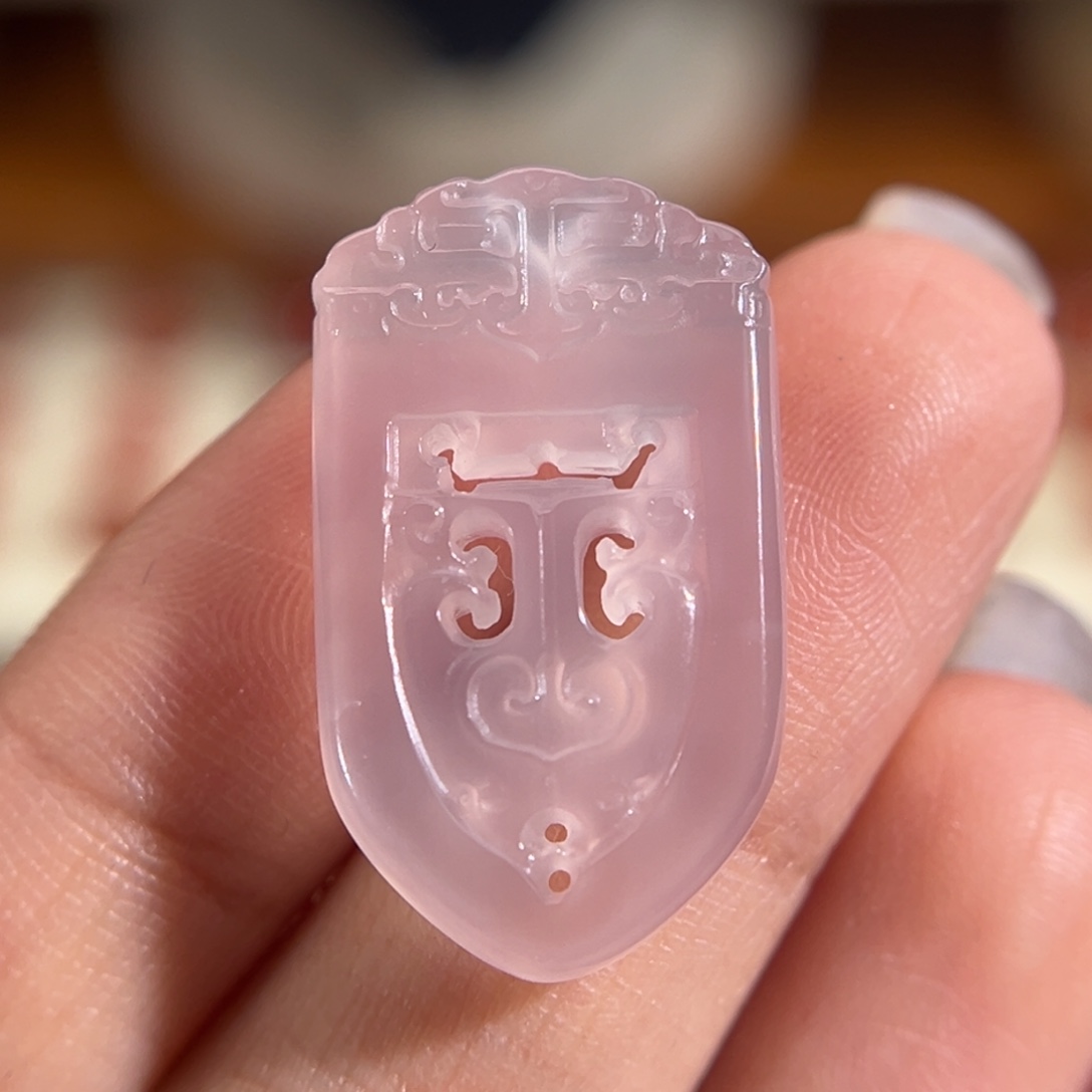 玛瑙/玉髓未镶嵌玉璧 15.4x26.4x4.5mm不退换