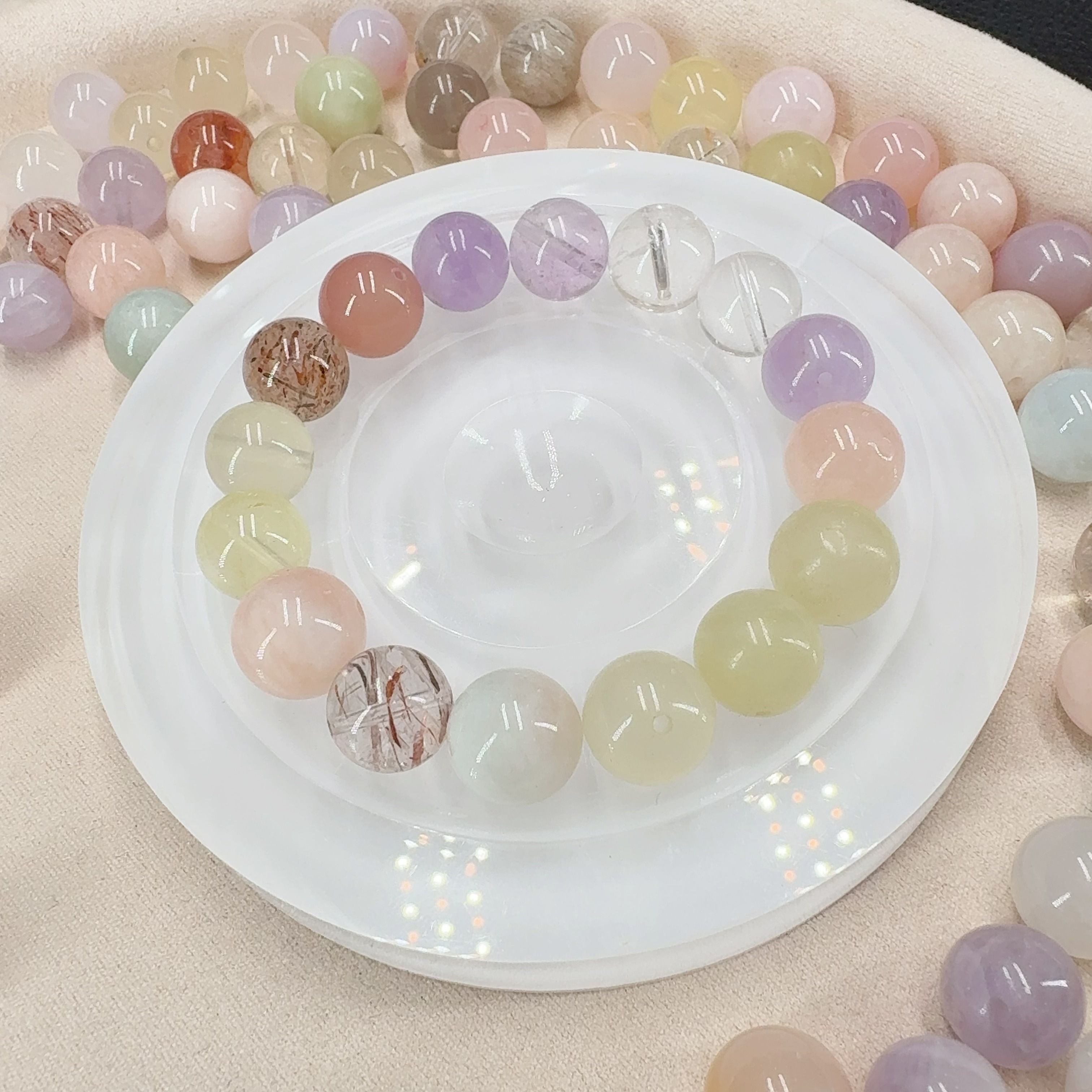 （一串装）水晶多宝色系散珠手串12±毫米