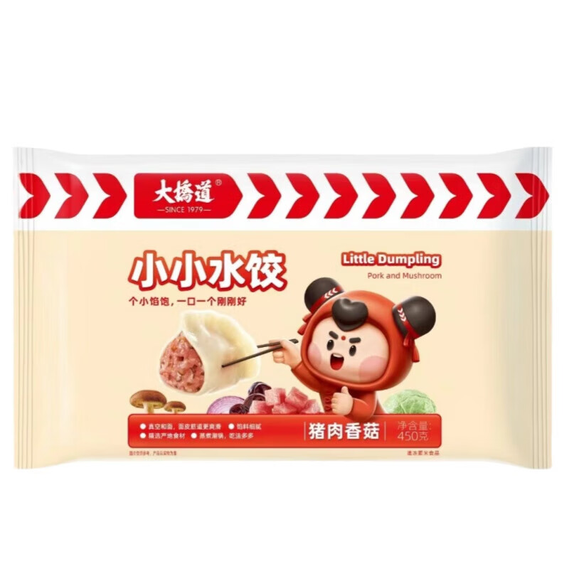 大桥道 剁丁小小水饺 猪肉香菇450g/袋