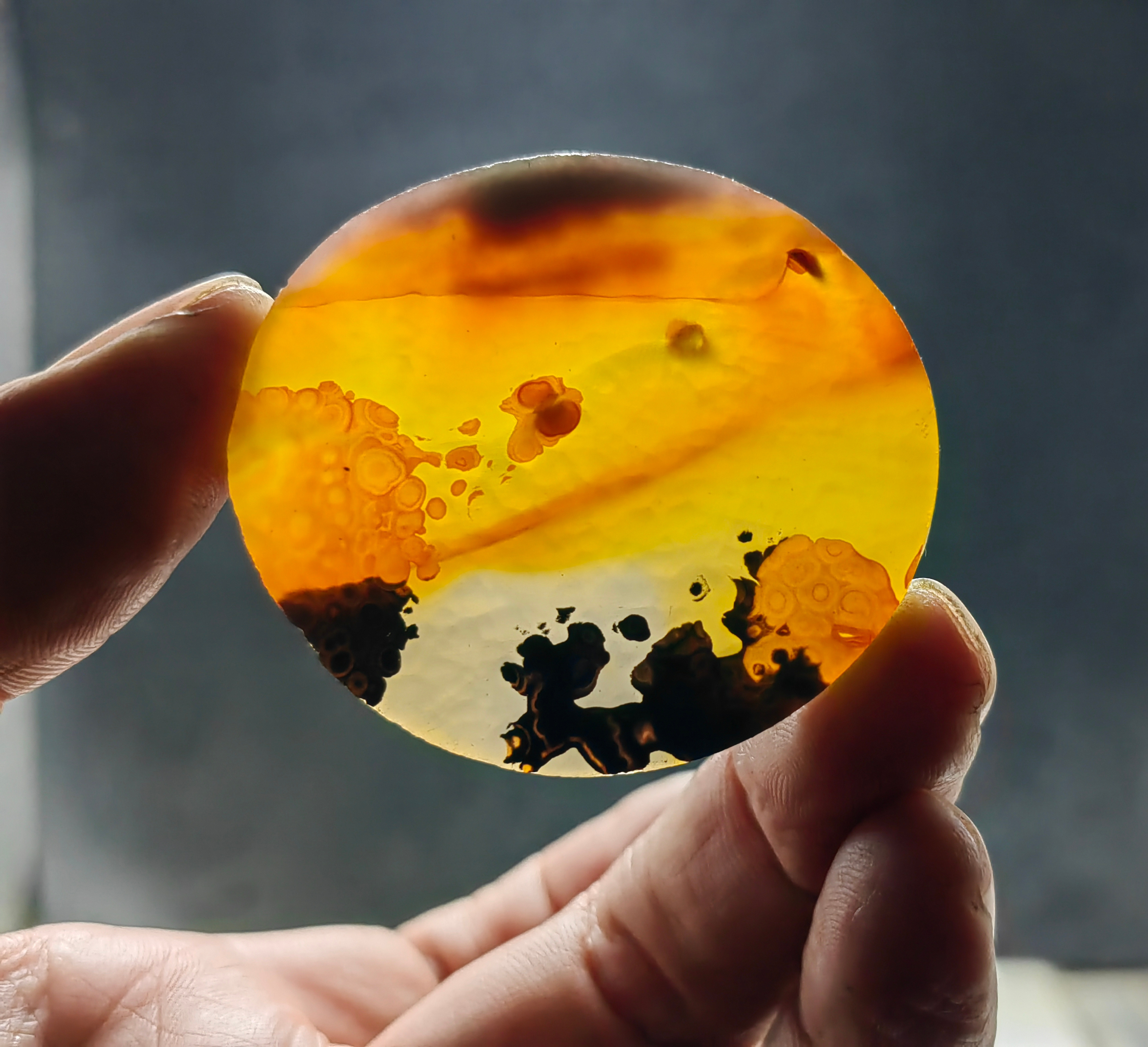 巴西海洋玉髓玛瑙草花象形纯天然吊坠风景男女水滴挂件山水意境画