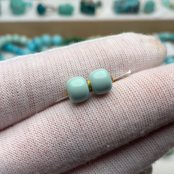 绿松石未镶嵌珠宝奇石7.3mm