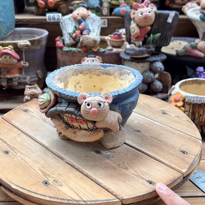 嘻哈多肉花盆百搭