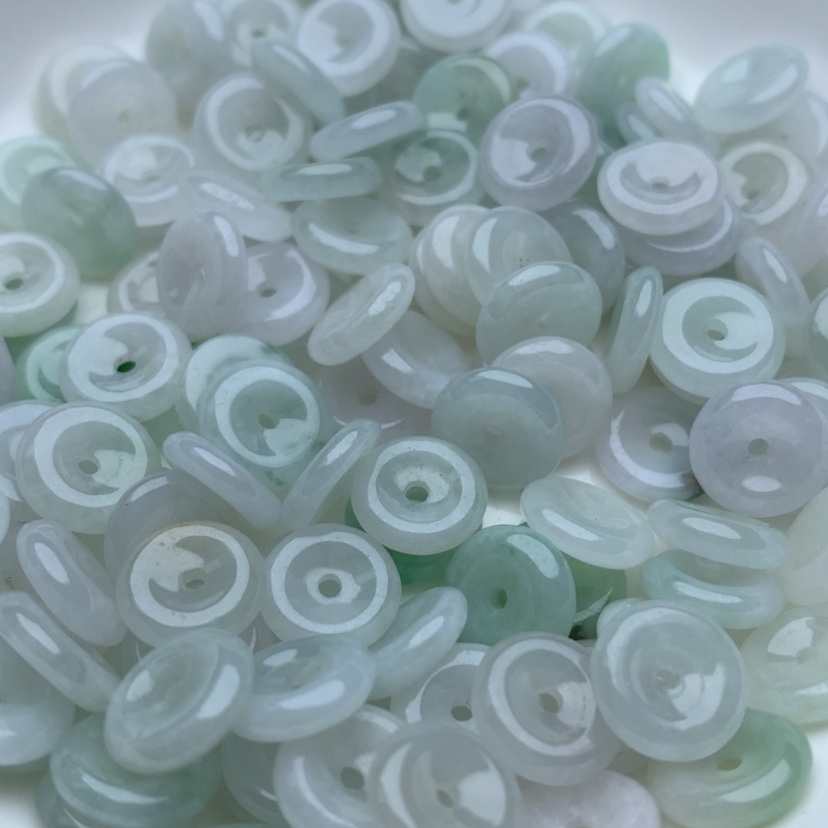 【闪购商品】翡翠手链未镶嵌卡9平安扣10颗