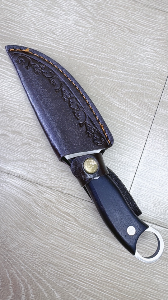 水果刀，实木指环手柄-40