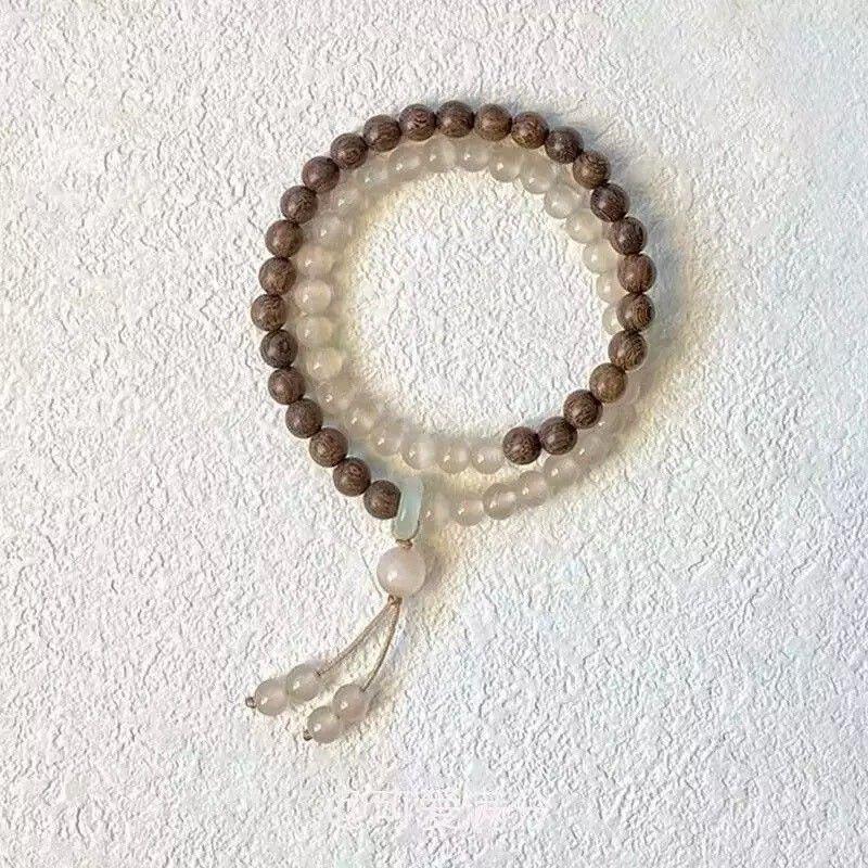 增香沉香木S729工艺品精品文玩手链双圈沉香木设计款无礼盒（孤品）