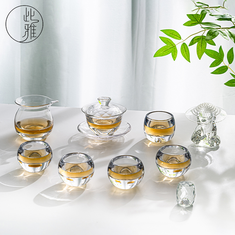 「此雅」轻奢高端茶具高颜值盖碗手工耐热加厚防烫茶具套装高端全套