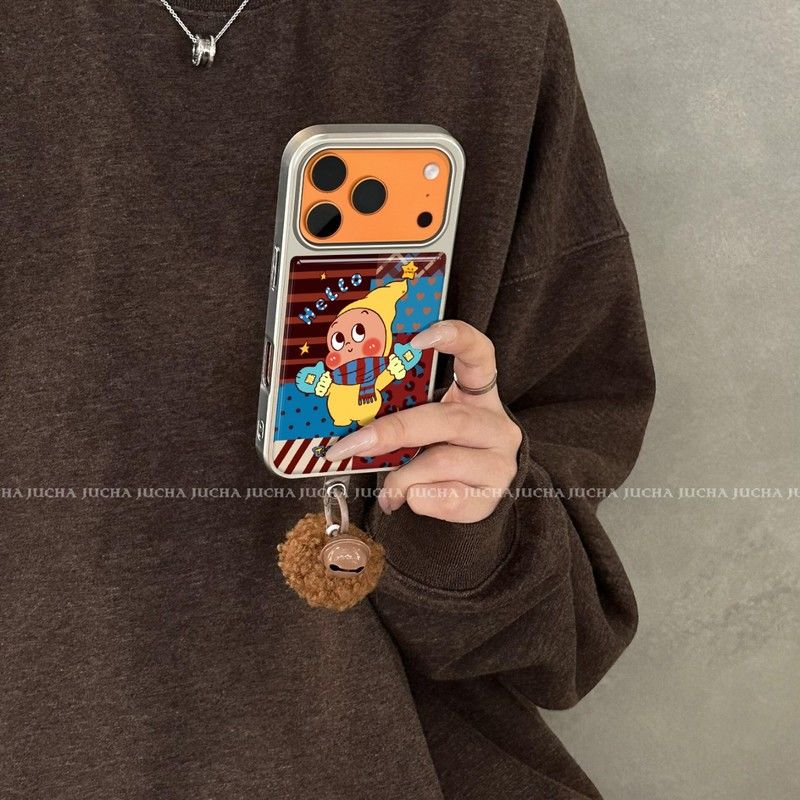 适用蓝棕格星星人苹果air手机壳高颜值颜控iphone16pro设计感15散