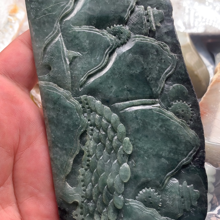 翡翠未镶嵌颈饰保真天然a货翡翠