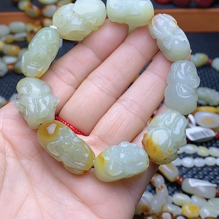 和田玉手链未镶嵌w****存