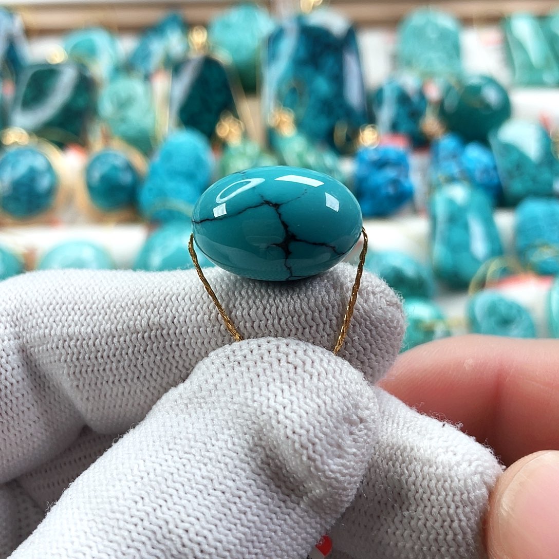 绿松石未镶嵌车挂直径13