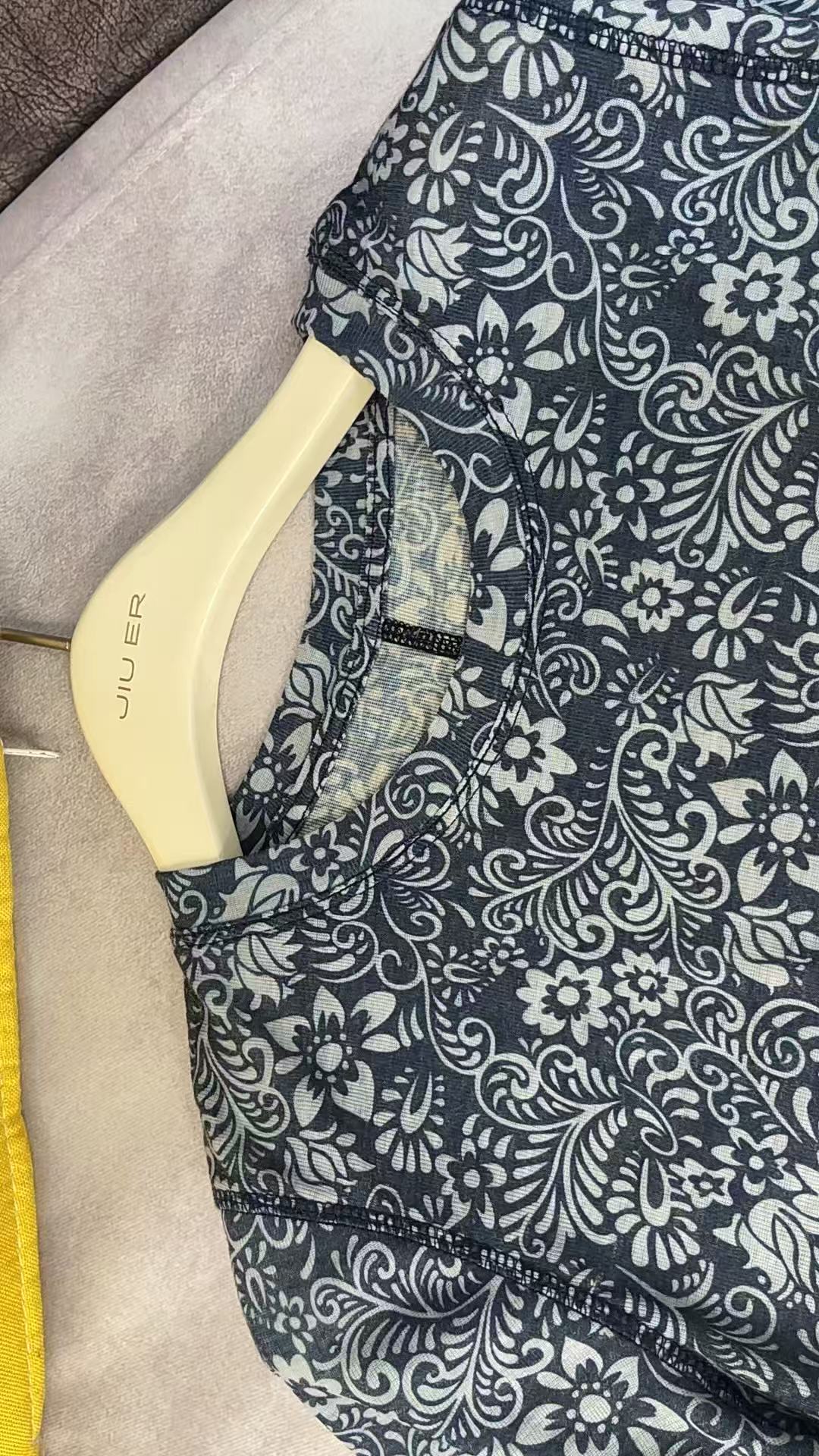 JIUER【腰果】艺术腰果印花短袖  显瘦碎花气质时尚休闲夏季901