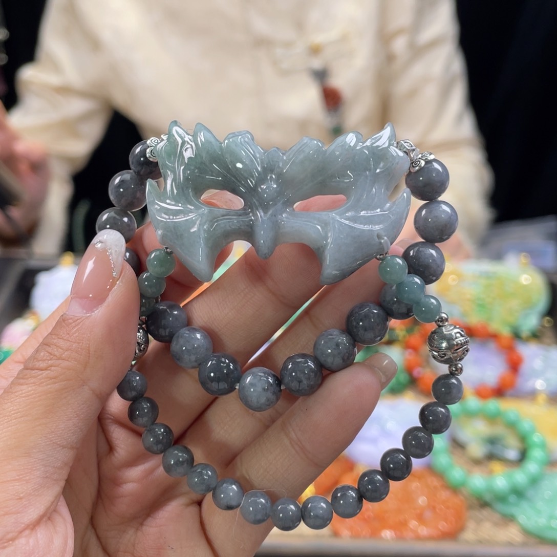 翡翠手链未镶嵌代编织