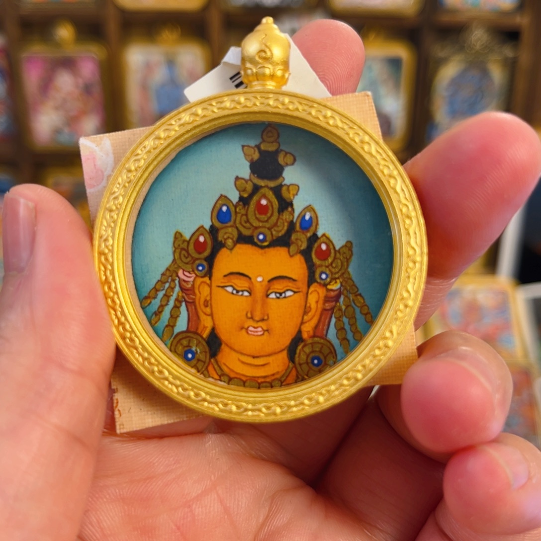 吊坠手工绘制文殊3.5尺寸