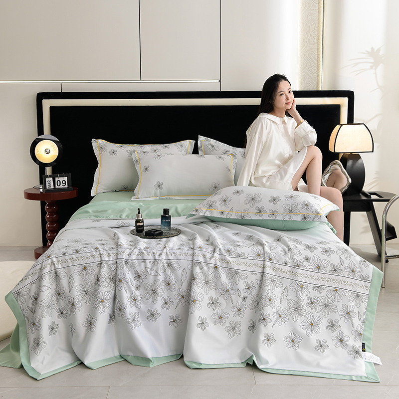 【莫奈原创设计】爆款夏凉被四件套活性印花四件套单双人被学生宿舍