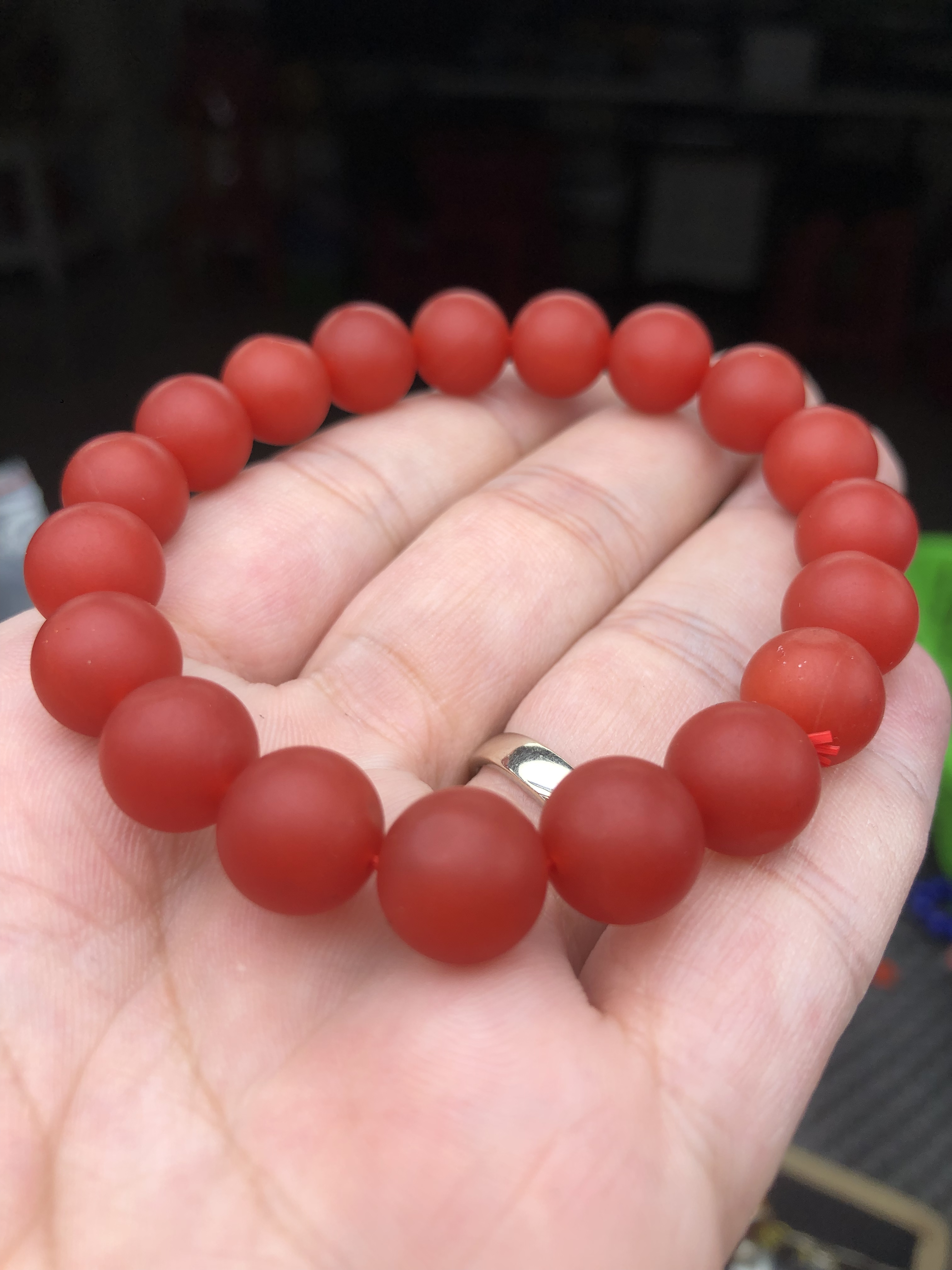 347保山南红满色满肉10mm手串