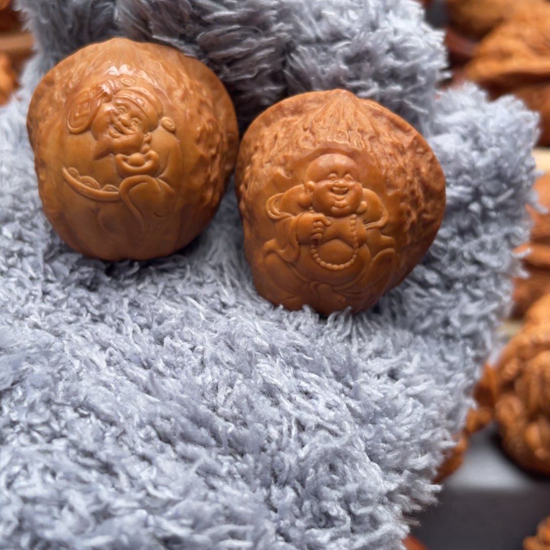 手串/手链核桃财迷野生木鱼元宝雕刻